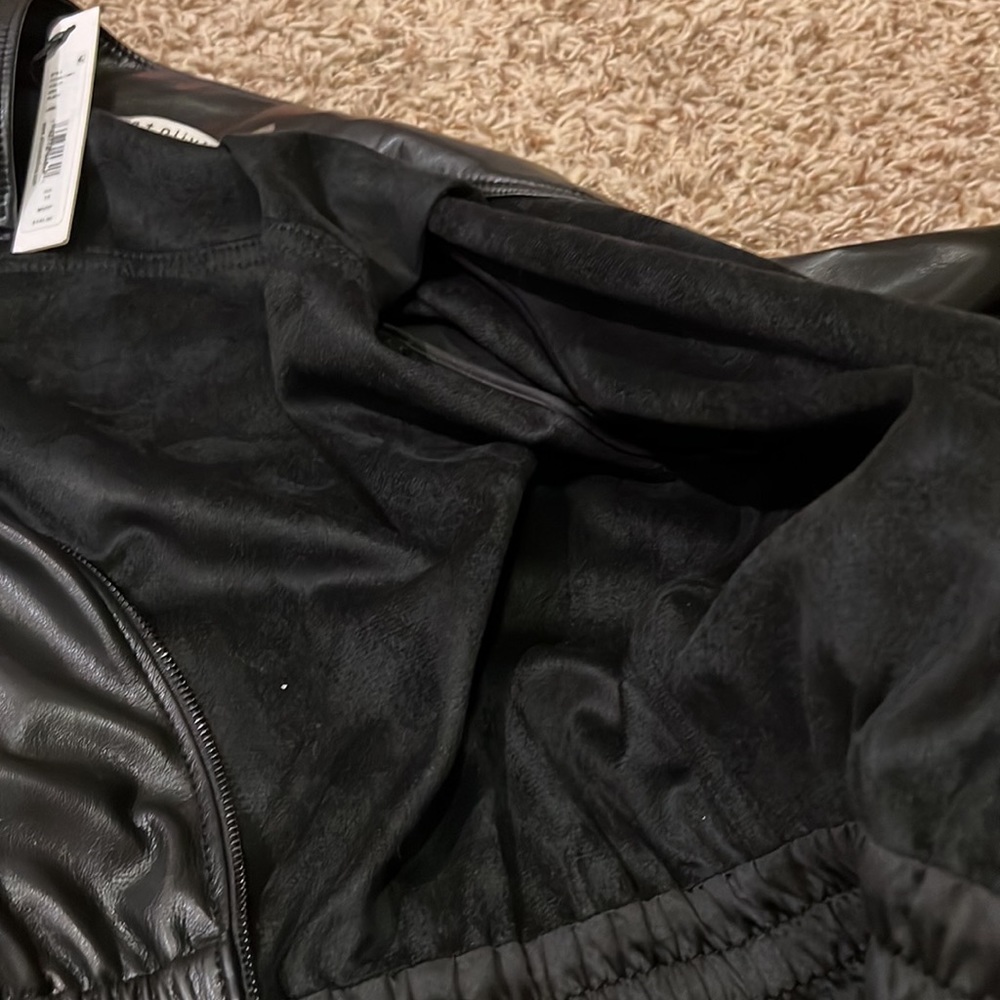 Alice and Olivia Levi vegan leather jumpsuit 10 - Picture 9 of 10